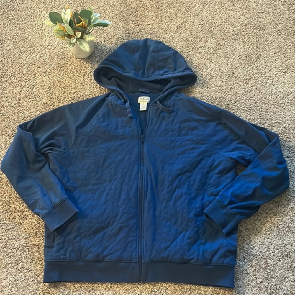 L.L Bean Quilted Full Zip Hooded Jacket